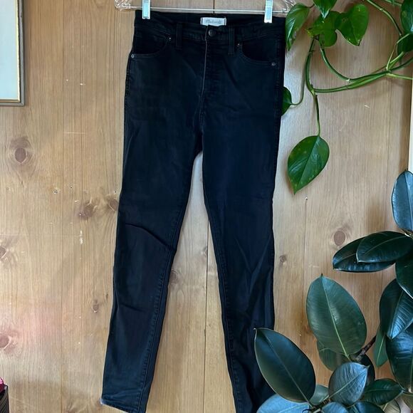 Madewell Denim - Madewell 10” High Rise Skinny Jeans Black 26